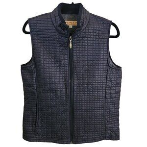Dakini Black Quilted Full Zip Puffer Vest Size M